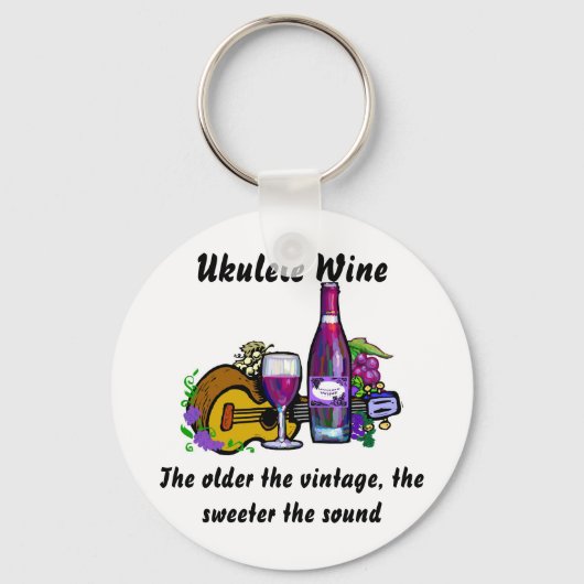 Ukulele Wine Sleutelhanger (Voorkant)