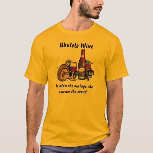 Ukulele Wine T-shirt (Voorkant)