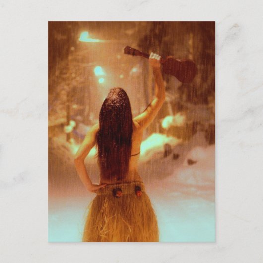 Ukulele winterwonderland briefkaart (Voorkant)