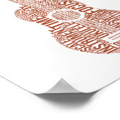 Ukulele Word Cloud Ukulele Player Hawaiian Poster (Hoek)