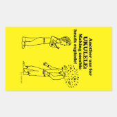 Ukulele Zombie Explode Rechthoekige Sticker (Voorkant)