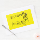 Ukulele Zombie Explode Rechthoekige Sticker (Envelop)