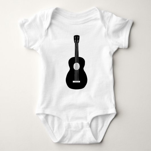 Ukulele - Zwart Romper (Voorkant)