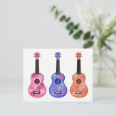 Ukuleles briefkaart (Staand voorkant)
