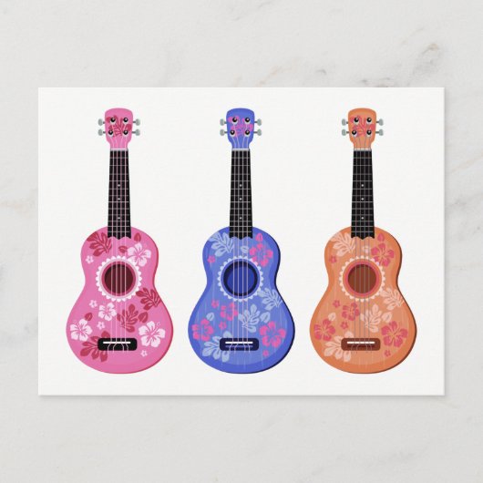 Ukuleles briefkaart (Voorkant)