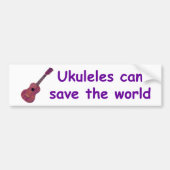 Ukuleles kan de wereld redden bumpersticker (Voorkant)