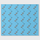 Ukuleles neergestort vliegtuig cadeaupapier (Vlak)