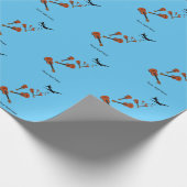 Ukuleles neergestort vliegtuig cadeaupapier (Hoek)