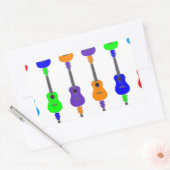 Ukuleles Rechthoekige Sticker (Envelop)