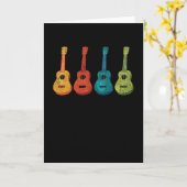 Ukuleles retro kaart (Gele Bloem)