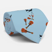 Ukuleles uit een vliegtuig gedropt stropdas (Opgerold)