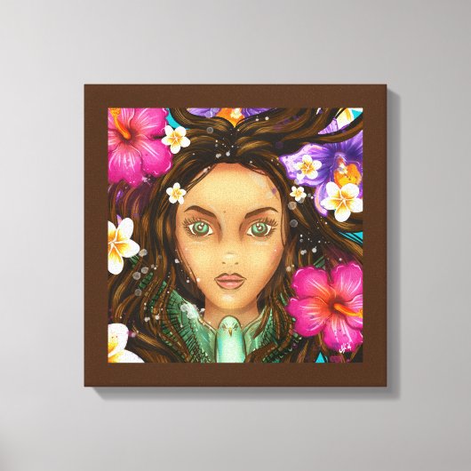 Ukuli'i ka Pua 16x16-inch Stretched Canvas Afdrukk (Voorkant)