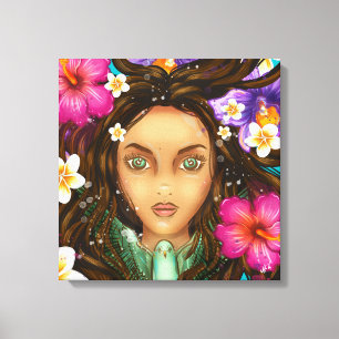 Ukuli'i ka Pua 16x16-inch Stretched Canvas Afdrukk