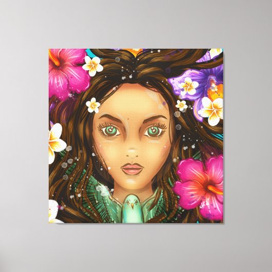 Ukuli'i ka Pua 40x40 Stretched Canvas Print (Voorkant)