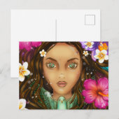 Ukuli'li ka Pua Tropical Hawaiian artwork briefkaa Briefkaart (Voorkant / Achterkant)