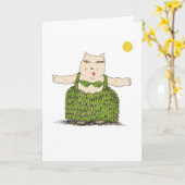 Ula, de Exotische Kaart van de Kat Hula van Denis (Gele Bloem)