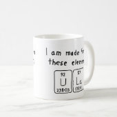 Ula periodieke tabel naam mok (Voorkant rechts)