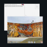 Ulaanbaatar, Mongolia Travel Postcard Briefkaart<br><div class="desc">Send this beautiful postcard to your loved ones featuring a socialist-realist mosaic at the Zaisan Memorial depicts scenes of Mongol-Soviet friendship and military history overlooking the modern skyline of Ulaanbaatar.</div>