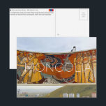 Ulaanbaatar, Mongolia Travel Postcard Briefkaart<br><div class="desc">Send this beautiful postcard to your loved ones featuring a socialist-realist mosaic at the Zaisan Memorial depicts scenes of Mongol-Soviet friendship and military history overlooking the modern skyline of Ulaanbaatar.</div>