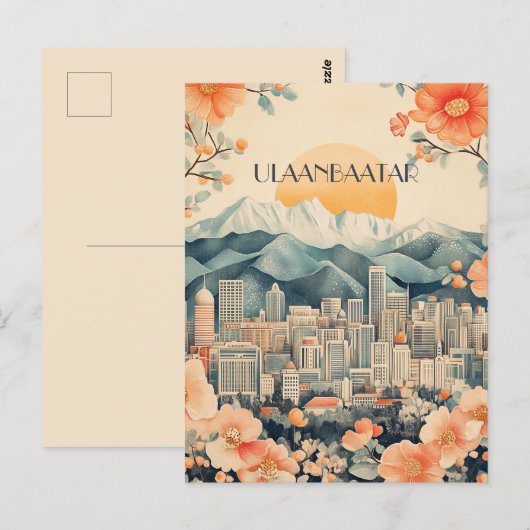 Ulaanbaatar Mongolië Reizen Briefkaart (Voorkant / Achterkant)