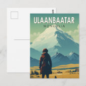 Ulaanbaatar Mongolië Reizen Kunst Vintage Briefkaart (Voorkant / Achterkant)