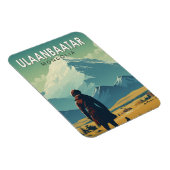 Ulaanbaatar Mongolië Reizen Kunst Vintage Magneet (Rechterzijde)