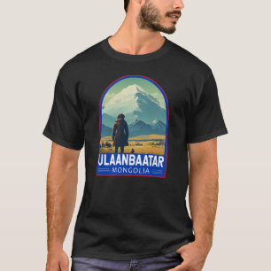 Ulaanbaatar Mongolië Reizen Kunst Vintage T-shirt