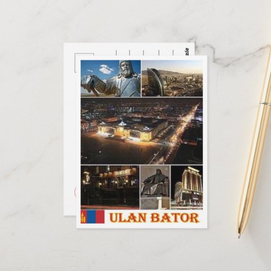 Ulan Bator - Mongolië - Mozaïek - Briefkaart (Voorkant / Achterkant in situ)