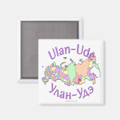 Ulan-Ude Rusland Magneet (Voorkant / Achterkant)