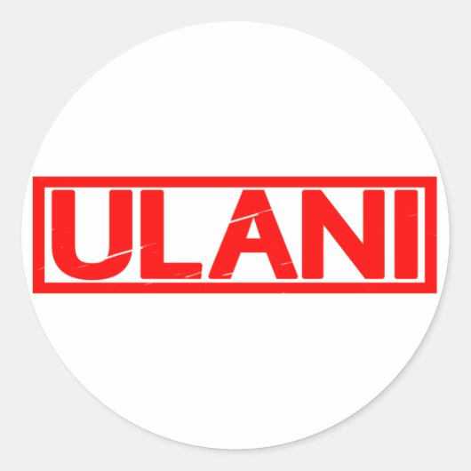 Ulani Stamp Ronde Sticker (Voorkant)