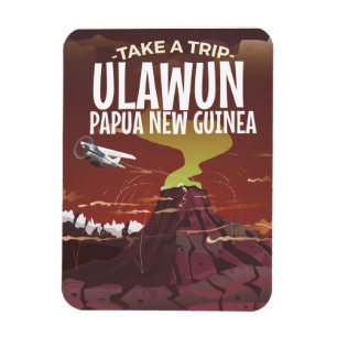 Ulawun Papoea-Nieuw-Guinea  poster cartoon Magneet