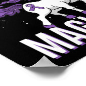 Ulceratieve Colitis Awareness IBD Unicorn Paars Ri Poster (Hoek)