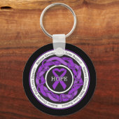 Ulceratieve Colitis Hope Intertwind Ribbon Sleutelhanger (Voorkant)