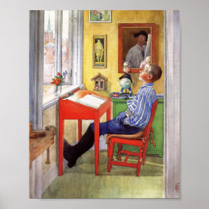 Ulf doet zijn huiswerk poster