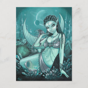 Uli Celestial Alien Mermaid Fae Dragon Briefkaart