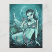 Uli Celestial Alien Mermaid Fae Dragon Briefkaart (Voorkant)