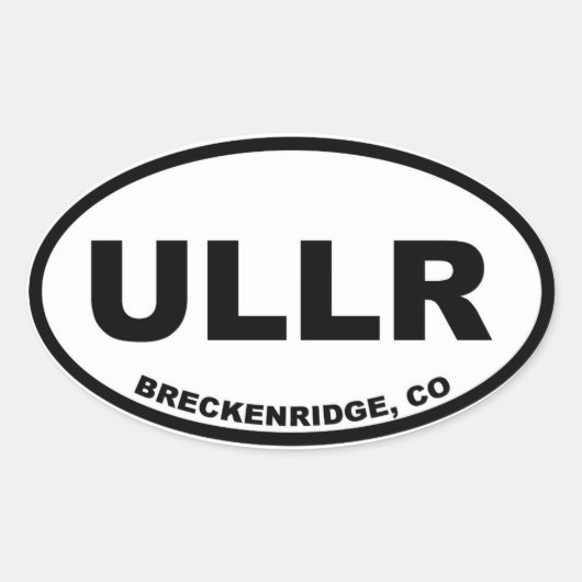 ULLR Breckenridge Colorado Ovale Sticker (Voorkant)