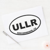 ULLR Breckenridge Colorado Ovale Sticker (Envelop)