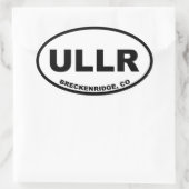 ULLR Breckenridge Colorado Ovale Sticker (Tas)