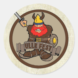Ullr Fest happy skiën viking stickers