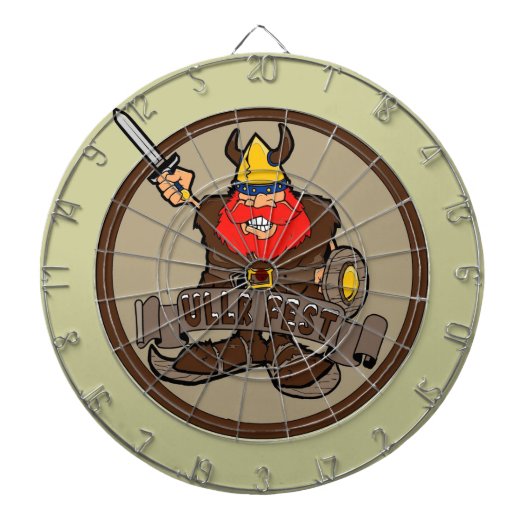 Ullr Fest happy skiing viking dartboard Dartbord (Voorkant)