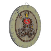Ullr Fest happy skiing viking dartboard Dartbord (Voorkant Links)