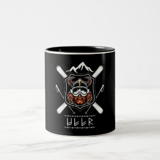 Ullr God Archery Norse Hunting Viking Vintage Gift Tweekleurige Koffiemok