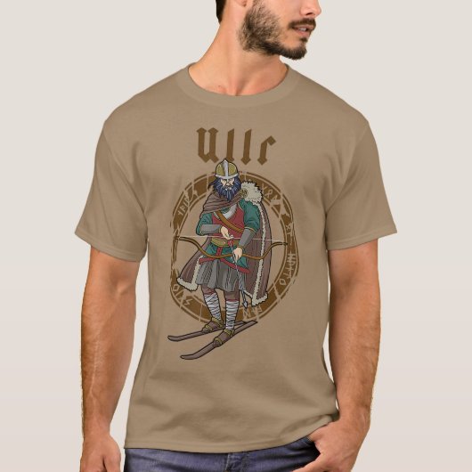 Ullr God van Archery Viking Gifts Hunting Ski T-shirt (Voorkant)