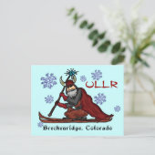 Ullr god van het sneeuwbriefkaart briefkaart (Staand voorkant)