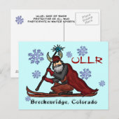 Ullr god van het sneeuwbriefkaart briefkaart (Voorkant / Achterkant)