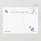 Ullr god van het sneeuwbriefkaart briefkaart (Achterkant)