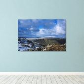 Ullscarf en Skiddaw Winter Holiday Card Canvas Afdruk (Insitu (Houten vloer))