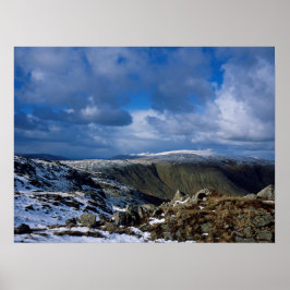 Ullscarf en Skiddaw Winter Holiday Card Poster