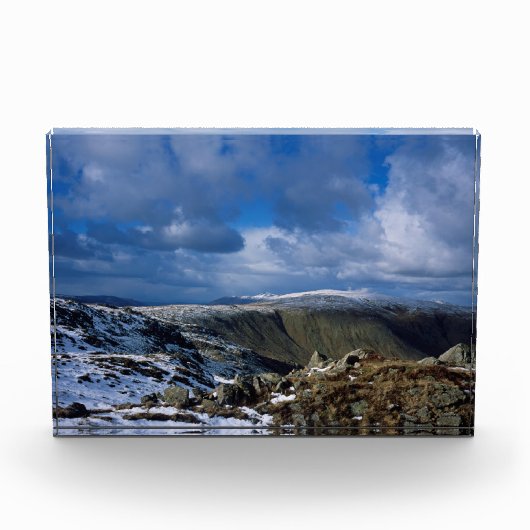 Ullscarf en Skiddaw Winter Holiday Card Poster Fotoblokken (Voorkant)